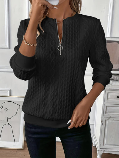Ella - Stilfuld Sweater med Lynlås