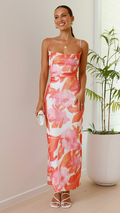 Ashley - Blomsterprint Maxikjole