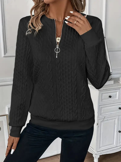 Ella - Stilfuld Sweater med Lynlås