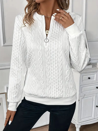 Ella - Stilfuld Sweater med Lynlås