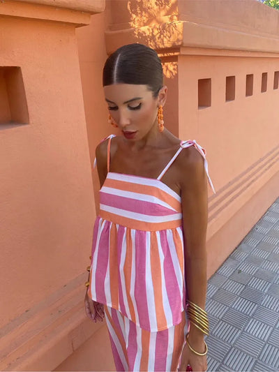 Hanne - Trykt Buksetøj Sommeroutfit