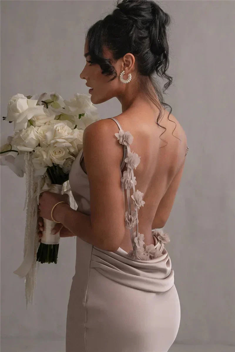 Cassiane - Satin Blomsterkjole
