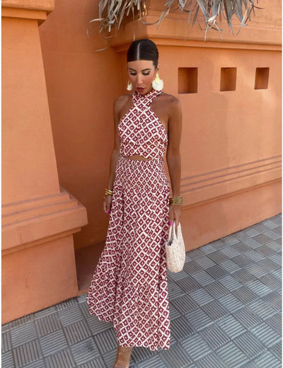Mickay - Elegant, rynket midi-kjole med off-shoulder