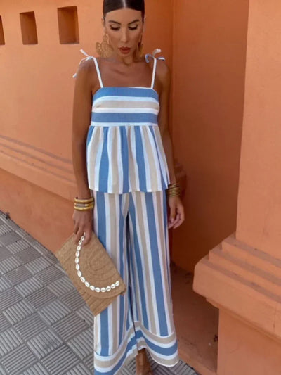 Hanne - Trykt Buksetøj Sommeroutfit
