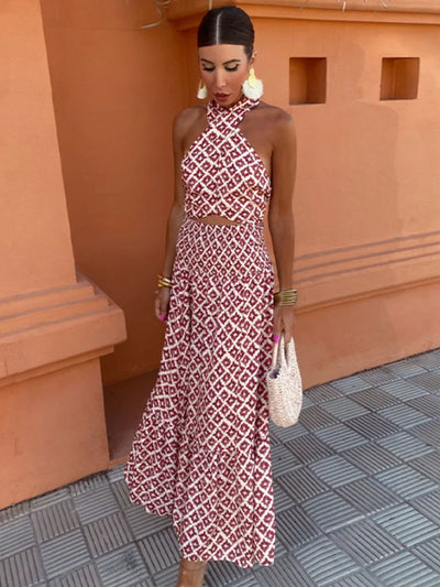 Mickay - Elegant, rynket midi-kjole med off-shoulder
